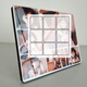 翼涵 九宮格大韓烤瓷水晶擺臺影樓定制洗照片加相框相片沖印拼圖掛墻 九宮格直邊 12寸