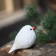 肥啾純手工木雕小鳥(niǎo)生日禮物銀喉北長(cháng)尾山雀實(shí)木桌面擺件 白色珍珠鳥(niǎo) 北長(cháng)尾山雀