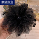 默研（MOYAN）牡丹花羽毛抓夾高顏值輕奢發(fā)夾2025新款網(wǎng)紅氣質(zhì)后腦勺盤(pán)發(fā)鯊魚(yú)夾 牡丹花羽毛抓夾A24-204