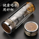 怡斯佳雙層玻璃杯男女士水杯保溫杯辦公室茶杯耐熱便攜杯子泡茶禮品杯 360ml