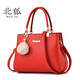 北狐時(shí)尚真皮包女包百潮款手提斜挎包大氣頭層牛皮包女士大容量大包包 大紅色