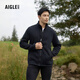 AIGLE艾高POLARTEC戶外保暖防風(fēng)全拉鏈抓絨衣男士 黑色 BH952 2XL