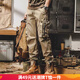 嘉曄（JIAYE）美式工裝褲子男冬季2022新款機能城市戶(hù)外通勤山系戰術(shù)休閑褲 卡其色 3XL