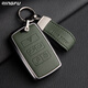 清弗適用路虎鑰匙套攬勝發(fā)現衛士神行5/4極光星脈車(chē)高檔真皮鑰匙殼扣 路虎A款【橄欖綠】小皮帶