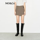 MO&Co.【明星同款】裙褲短褲千鳥格毛呢斜襟MBD4SOT004 多色格紋 M 165