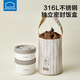 樂(lè )扣樂(lè )扣飯盒上班族帶飯餐盒不銹鋼學(xué)生便當盒大容量湯壺兒童粥桶密封面碗 【2個(gè)裝】450+650ml+圓筒包
