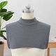 ESQTJF春秋冬季純棉半高領(lǐng)假領(lǐng)子男女通用假領(lǐng)圍脖套頭假領(lǐng)子新款內搭 深灰色