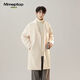 MMOPTOP休閑日系風(fēng)衣外套時(shí)尚高級感男女秋冬季寬松毛呢大衣N1106杏色XL