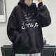 嘉曄（JIAYE）連帽衛(wèi)衣男2024春秋季潮流百搭青年學(xué)生休閑寬松加大碼上衣外套 黑色 常規(guī) XL