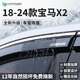HAPOWER24款寶馬x3/x2/x1/x6車窗戶擋雨板X5晴雨擋L雨眉改裝配件用品華晨 18-24款寶馬X2【12年質(zhì)?！?【3D立體不銹鋼亮條+反光標(biāo)】4片