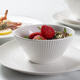 絲貝美瓷 歐式白色簡(jiǎn)約高級感商用餐廳陶瓷平盤(pán)家用盤(pán)子菜盤(pán)西餐盤(pán)牛排餐盤(pán) 5英寸加蘭碗