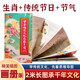 中華傳統文化思維導圖 二十四節氣十二生肖傳統節日典故輕松銘記 2米美圖承千年文化