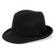 井承帽子男士秋冬季羊毛禮帽中老年人英倫風(fēng)爵士帽冬天保暖老人紳士帽 經(jīng)典黑色