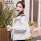 佰藍嬌小香風(fēng)輕薄羽絨服女裝短款2024冬季新款小個(gè)子高端時(shí)尚白鴨絨外套 米色 M