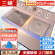 三峽15/30/50公斤大容量半自動(dòng)洗衣機(jī)家用老式除菌大容量商用酒店賓館被子雙缸雙桶毛毯四件套大脫水 50公斤塑桶【雙純銅電機(jī)+四腳電機(jī)】高筋波輪+阻尼
