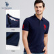 U.S. POLO ASSN.US保羅短袖polo衫男短袖男夏季商務男士polo衫中青年體恤上衣男 藏青 XL