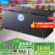 美的（Midea）商用冰柜400升/500升/700升臥式冷柜大容量冰柜冷藏冷凍柜節能省電大冷凍力冰柜單溫臥式電冰箱 【-40℃新品升級速凍王】719升 719DKEM