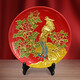 鷺藝軒 丹鳳朝陽(yáng)紅盤(pán)漆線(xiàn)雕工藝盤(pán)擺件裝飾盤(pán)工藝品喬遷新居禮品家居裝飾品工藝禮品擺件純手工制作 丹鳳朝陽(yáng)紅盤(pán)8吋（擺盤(pán)直徑20厘米）