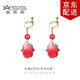 相思樹 紅玫瑰花瓣耳環(huán)網(wǎng)紅耳墜新款耳飾品氣質(zhì)耳釘潮飾品 耳夾（無耳洞） 一對(duì)