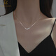 CHOMEL KINSEYS925銀銀杏葉項鏈女高級輕奢小眾設計鎖骨鏈送女友情人節七夕禮物 銀杏葉項鏈