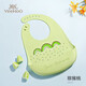 英氏（YEEHOO）圍兜防濺衣嬰兒硅膠超軟兒童飯兜喂飯防水防臟神器 6檔調節圍兜 獼猴桃綠