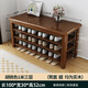 瑾梧換鞋凳家用入戶(hù)門(mén)口坐凳【送貨上門(mén)】多功能落地實(shí)木色多層換鞋柜 全實(shí)木100x30x52CM-胡桃【三層】