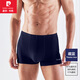 皮爾卡丹（pierre cardin）皮爾卡丹男士?jì)妊潖椓δ鸂柮匏慕茄澮志d透氣平口褲薄款短褲頭 藏藍【防螨抗菌】 1條 XL (145-170斤）