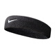 耐克（NIKE）SWOOSH運動(dòng)頭帶 籃球網(wǎng)球擦汗發(fā)帶 跑步吸汗頭巾 健身瑜伽束發(fā)帶 黑/白 簡(jiǎn)易包裝