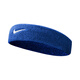 耐克（NIKE）SWOOSH運動(dòng)頭帶 籃球網(wǎng)球擦汗發(fā)帶 跑步吸汗頭巾 健身瑜伽束發(fā)帶 藍/白 簡(jiǎn)易包裝