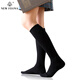 紐菲奧納 中筒襪女小腿襪子女 美腿襪日系學(xué)院風(fēng)學(xué)生春夏長(cháng)筒棉襪子2雙裝 2雙黑色 女士