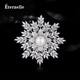 Eternelle法國永恒設計感胸花女氣質(zhì)雪花胸針高檔精致絲巾扣禮物 銀色