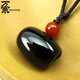 萬宗 石來運(yùn)轉(zhuǎn)天然黑瑪瑙吊墜男女單珠項(xiàng)鏈配珠散珠桶珠