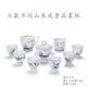 恒銘昌景德鎮(zhèn)手繪青花陶瓷茶具套裝10頭家用辦公整套功夫茶具6人蓋碗茶杯私人可印廣告logo禮品定制 青花山水玉蘭杯套裝6款杯