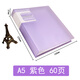 康百（KOBEST）B5文件收納資料冊多層樂譜夾A5畫冊夾透明插頁袋20/30/40/60頁 A5-紫色-60頁-5360