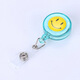 卡富仕（cardfuss） 笑臉透明易拉扣可拉伸60cm長(cháng)工作牌胸牌胸卡掛扣伸縮扣子工作證吊牌保護套 6706天藍伸縮扣+笑臉 1個(gè)