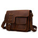 Geremen男士劍橋包單肩包斜挎包休閑包時(shí)尚大容量男款頭層牛皮郵差包6302 棕色