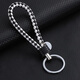 鷹時(shí)代皮繩鑰匙扣車(chē)載車(chē)用汽車(chē)鑰匙鏈鑰匙圈環(huán)掛件男女士款腰掛禮品禮物 黑白色