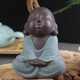 ku-life小僧紫砂茶寵擺件彌勒佛茶玩 茶具配件茶盤(pán)配件 悟道