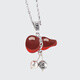 佩川 S925銀石榴石葫蘆吊墜百搭女韓版時(shí)尚鈴鐺掛配飾 吸財葫蘆
