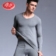 浪莎秋衣秋褲男內衣莫代爾棉竹纖維基礎內衣木代爾男士薄款內衣套裝 V領(lǐng)-深灰 XL /175碼