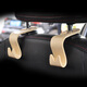ST.WIN汽車(chē)用品掛鉤 車(chē)內座椅背頭枕隱藏式 車(chē)載后座掛勾多功能手機支架 單掛鉤米色【4個(gè)裝】
