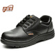 老管家勞保鞋男安全工作鞋鋼包頭防砸防刺穿牛皮舒適透氣耐磨四季款功能鞋 088A黑色四季款 41