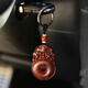 旋蓬 【天祿】小葉紫檀南紅瑪瑙汽車(chē)鑰匙掛件 中國風(fēng)手工鑰匙扣車(chē)內掛飾品 禮品送男士