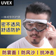 uvex防風眼鏡男托車防風鏡 防護眼鏡防霧護目鏡 騎行透明眼罩 防沖擊粉塵防沙防塵