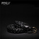 PINLI品立 新款 時(shí)尚皮帶 細腰帶 編織皮帶 男潮 P0115 黑色