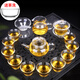 康韻 耐熱玻璃茶具套裝功夫茶具帶過(guò)濾泡花茶壺玻璃蓋碗茶杯公道杯 03美人壺+高口杯套裝 16件