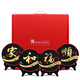 集里雅韻活性炭雕工藝品創(chuàng  )意家居裝飾品擺件客廳電視柜酒柜小擺設喬遷禮品 192YIK家和福順 四件套裝