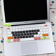 升派（ESPL） 蘋果筆記本電腦鍵盤保護膜 Apple macbook pro air 13 15 （老款電腦型號）七彩黑底
