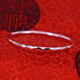 純已久銀飾 999足銀手鐲 光面菱形 多圈手鐲 多環(huán)銀手環(huán) 時(shí)尚個(gè)性實(shí)心手圈女士銀手鐲 內(nèi)徑54mm寬2.8mm10克【單只】