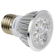 倍靚LED螺口4W射燈燈杯E27射燈泡直徑50mm通用110V/220V電壓筒燈可用足功率4606A 暖黃 4瓦E27